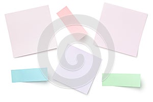 Sticky Post Note Paper on White Background