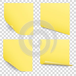 sticky reminder notes vector set