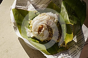 Sticky rice for the breakfast.