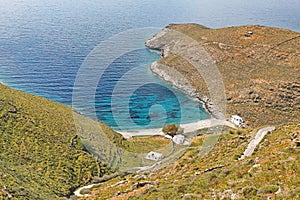 Stifo beach of Kythnos island, Greece