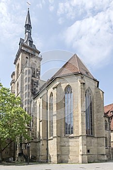 Stiftskirche church apse large windows, Stuttagrt, Germany