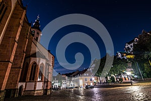 The Stiftskirche at Night in Baden-Baden