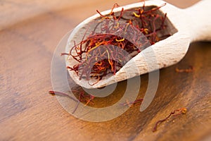 Stigmas of saffron photo