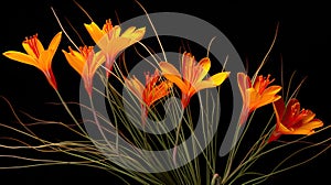stigmas saffron flowers photo