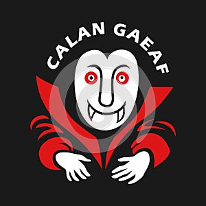 stiker icon of calan gaeaf happy halloween