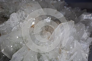 Stilbite crystals in close-up