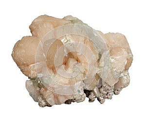 Stilbite mineral isolated photo