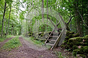 Stile at a countryside road