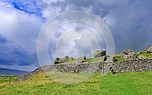 Stile to the Norber erratics, Austwick, Yorkshire Dales, England