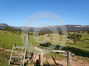 A stile on a track