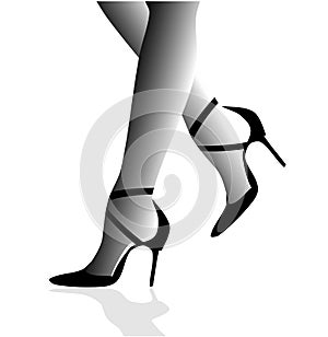 Stiletto heels on woman photo