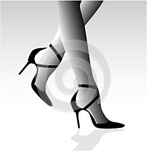 Stiletto heels on woman photo