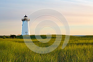 Still functioning, the Edgartown lighthouse in morning light