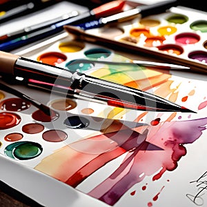 Still life as a watercolor painting, AI-Images