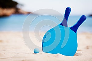 Still life beachball in summer on the beach vacation