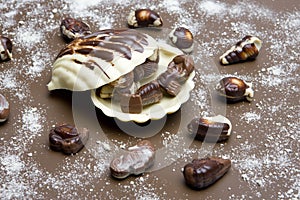 still life of Belgian pralines