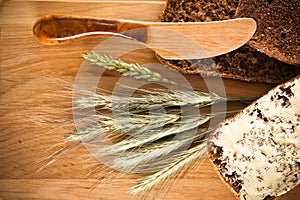 Still life with bread and spikes