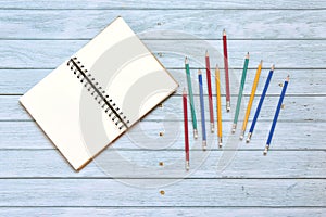 Still life, business office supplies or education concept
