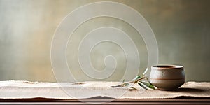 A still life capturing the essence of a tea ceremony. Delicate teaware, carefully arranged flowers, and steaming cups of