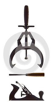 Craftsman tools on white background