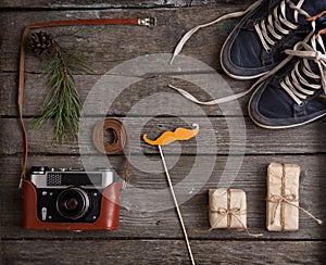 Still life of casual man