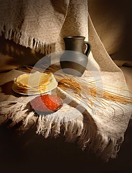 Still-life with caviar