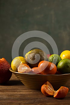 Still life with citrus fruits