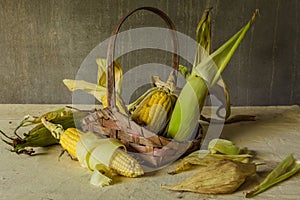 Still life with corn