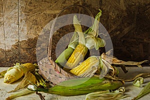 Still life with corn