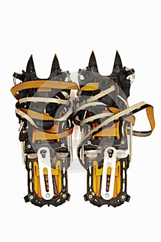 Still life of crampons