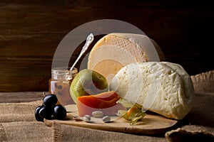 Cheese, Fruit and Jam