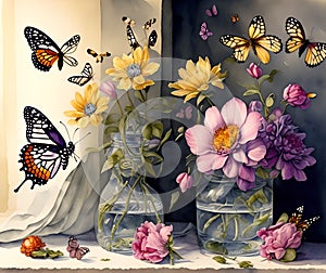 Still Life, Generative AI Illustration