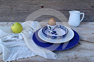 Still life with an egg