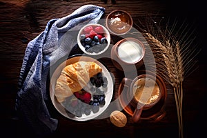 Image is generated using AI. Breakfast, break and breakfast.