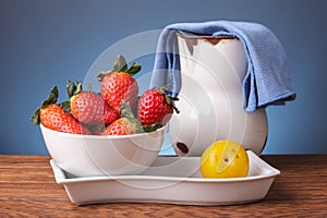 Still life with fresh fruits