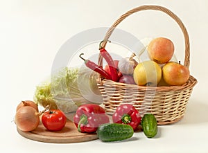 Still life of fresh vegetables