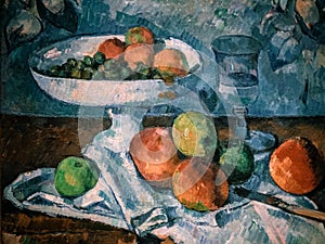Still Life with Fruit Dish by Paul Cezanne