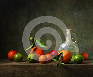 Still life with fruit and jug