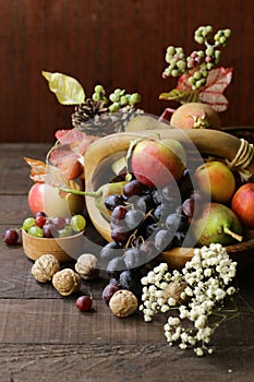 Still-life fruit organic harvest