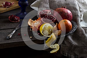 Still life with fruit