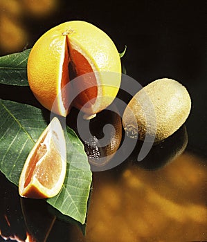 Still-life with a grapefruit