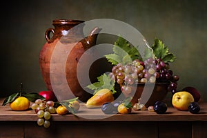 Still life with grapes