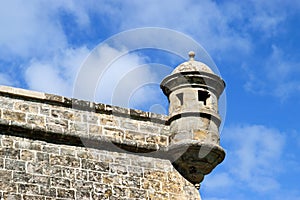 Still life guard tower on city walls, Pamplona photo