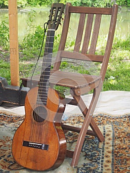 Still Life with Guitar and Chair