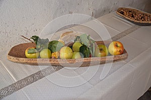 Still life harvest decoration