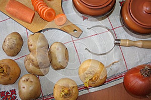 Still Life. Harvest of variety fresh vegetables photo