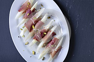 Still life of jamon serrano