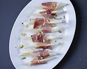 Still life of jamon serrano