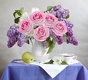 Still life with lilac flowers