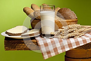 Still-life with milk